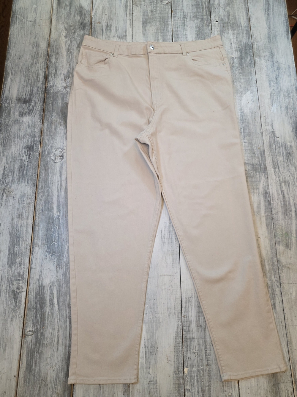 H&M Divided Women's High Rise Slim/Skinny Light Tan Jeans sz 18
